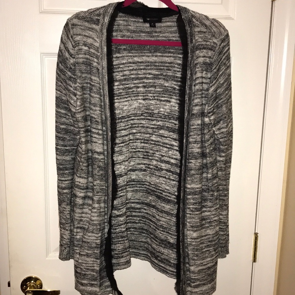 Black and white dressy cardigan